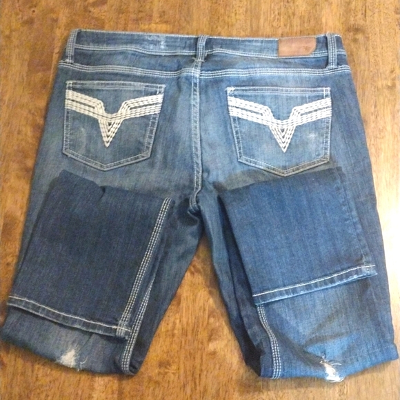 Distressed Medium Wash Vigoss Skinny Jeans 11 - Picture 1 of 6